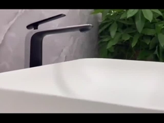 Кран смесителя таза ручки латунного современного отверстия сосуда одиночного одиночный в сером цвете