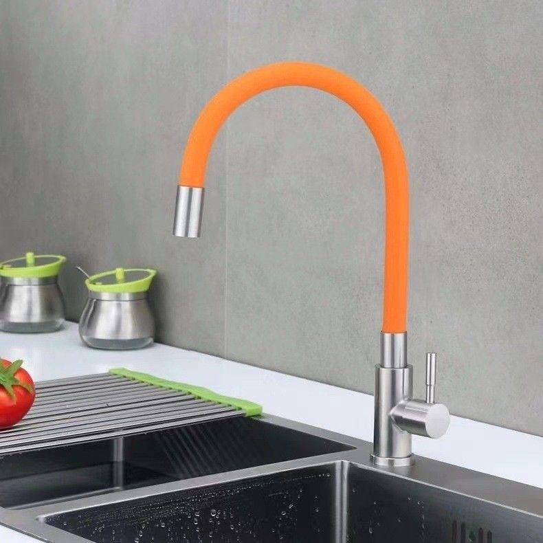 Ручки Faucet крана кухни SUS304 Spout холодной только одиночной гибкий красочный