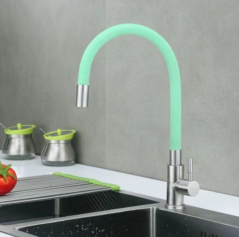Ручки Faucet крана кухни SUS304 Spout холодной только одиночной гибкий красочный