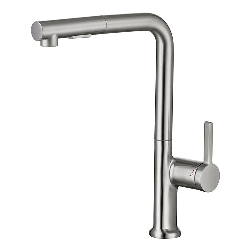 Золото квартиры виллы вытягивает вниз с Faucet кухни с никелем Chrome вытягивает вниз смеситель раковины